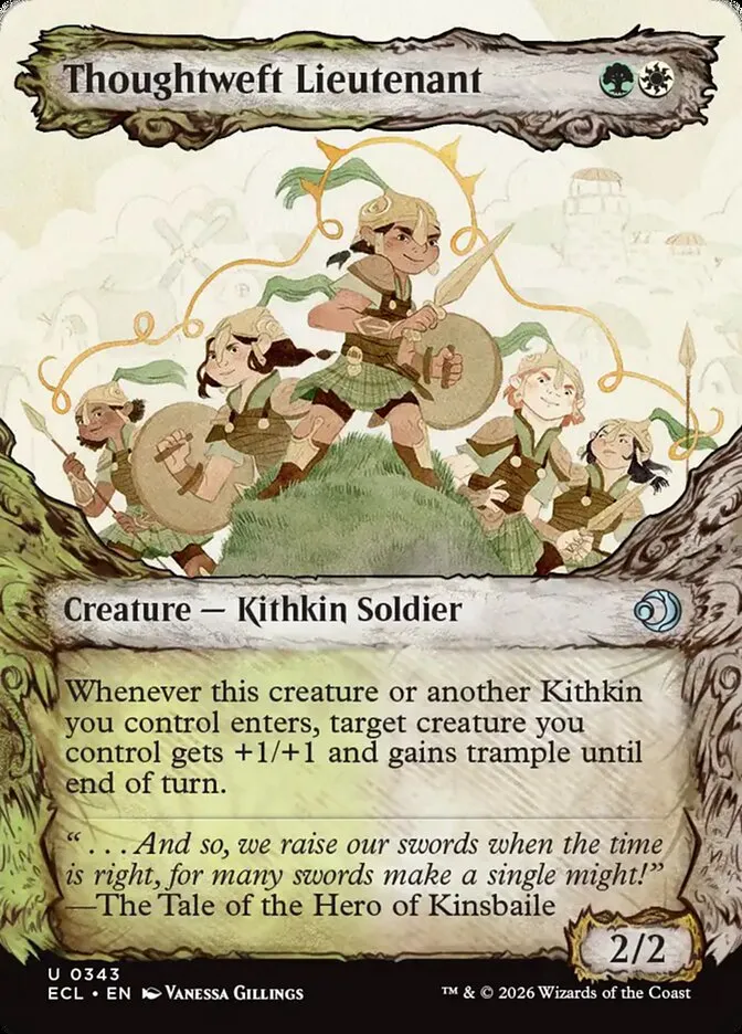 2026 Lorwyn Eclipsed Thoughtweft Lieutenant [Showcase] uncommon #343 uncommon card image