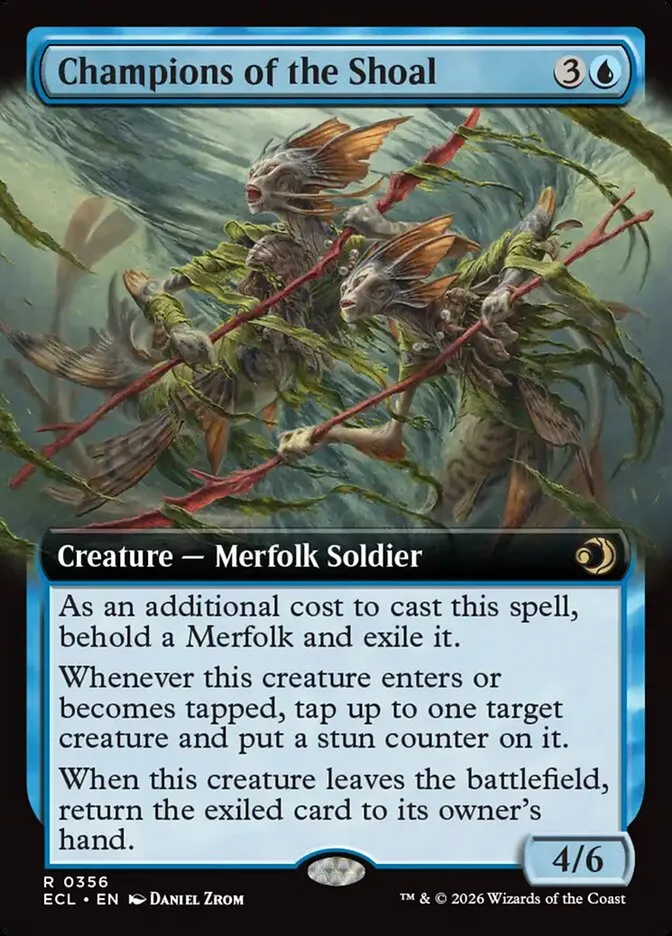 2026 Lorwyn Eclipsed Champions of the Shoal [Extended Art Foil] rare #356 rare card image