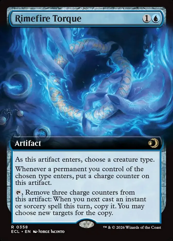 2026 Lorwyn Eclipsed Rimefire Torque [Extended Art Foil] rare #358 rare card image