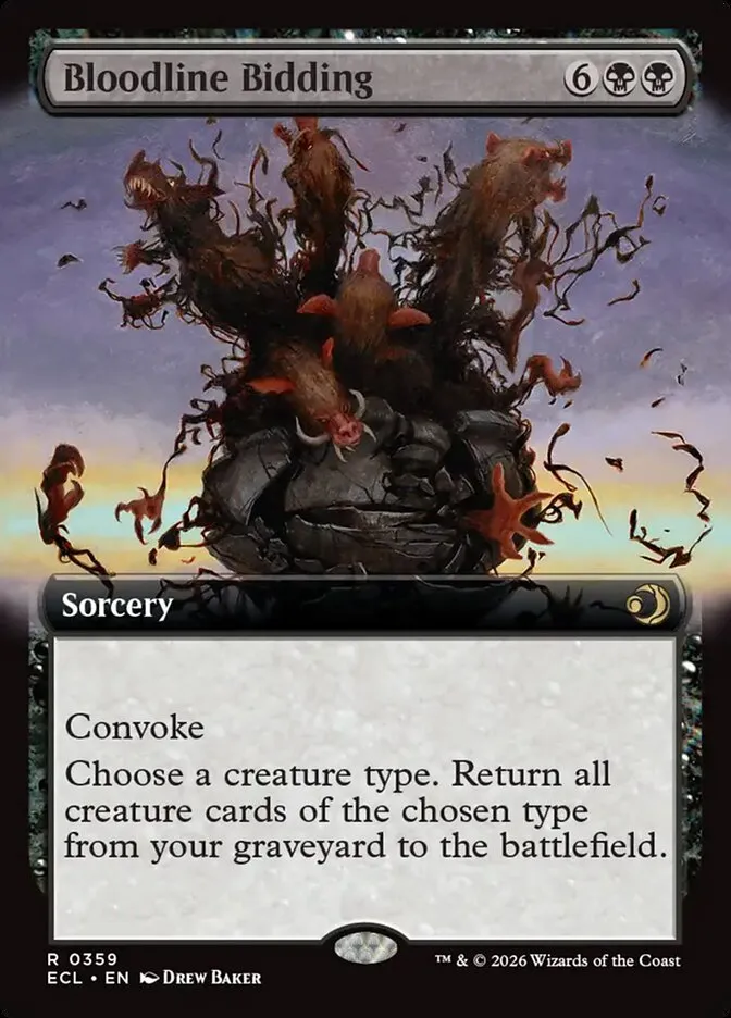 2026 Lorwyn Eclipsed Bloodline Bidding [Extended Art Foil] rare #359 rare card image