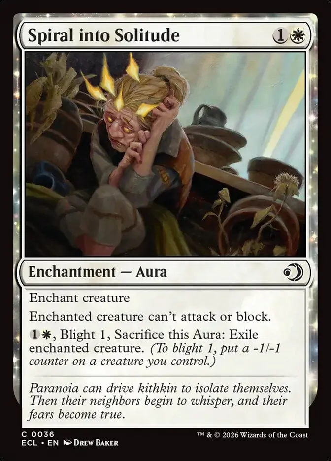 2026 Lorwyn Eclipsed Spiral into Solitude [Foil] common #36 common card image