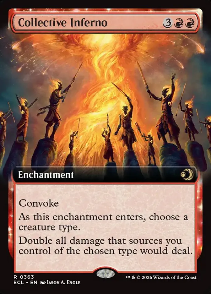 2026 Lorwyn Eclipsed Collective Inferno [Extended Art Foil] rare #363 rare card image