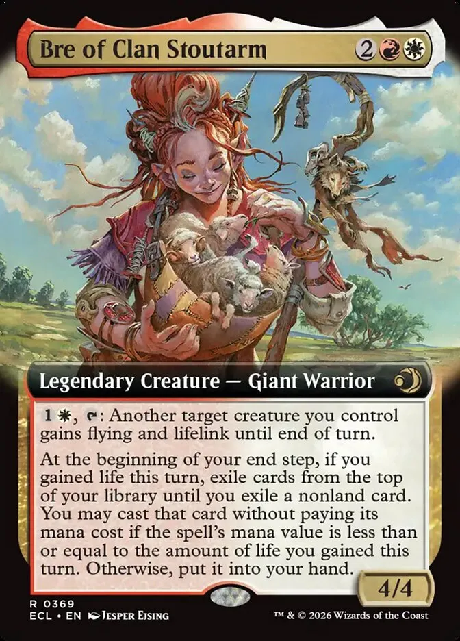 2026 Lorwyn Eclipsed Bre of Clan Stoutarm [Extended Art Foil] rare #369 rare card image