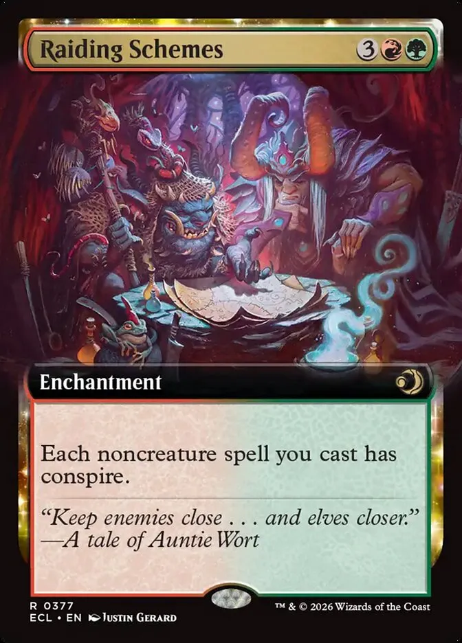 2026 Lorwyn Eclipsed Raiding Schemes rare #377 rare card image