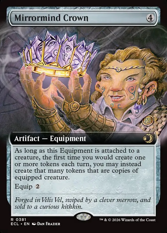 2026 Lorwyn Eclipsed Mirrormind Crown [Extended Art Foil] rare #381 rare card image