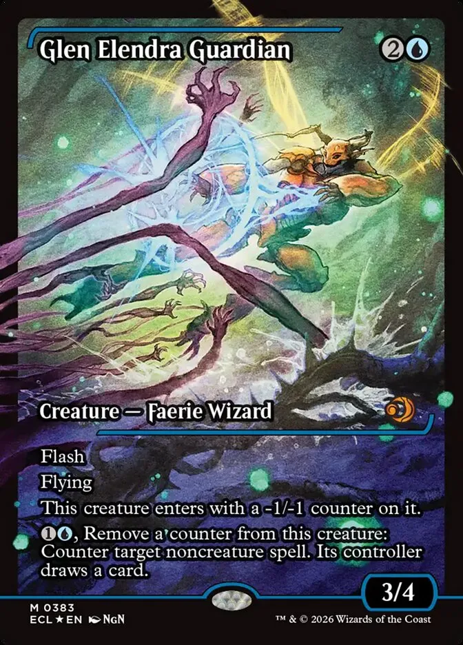 2026 Lorwyn Eclipsed Glen Elendra Guardian [Showcase] mythic #383 mythic card image
