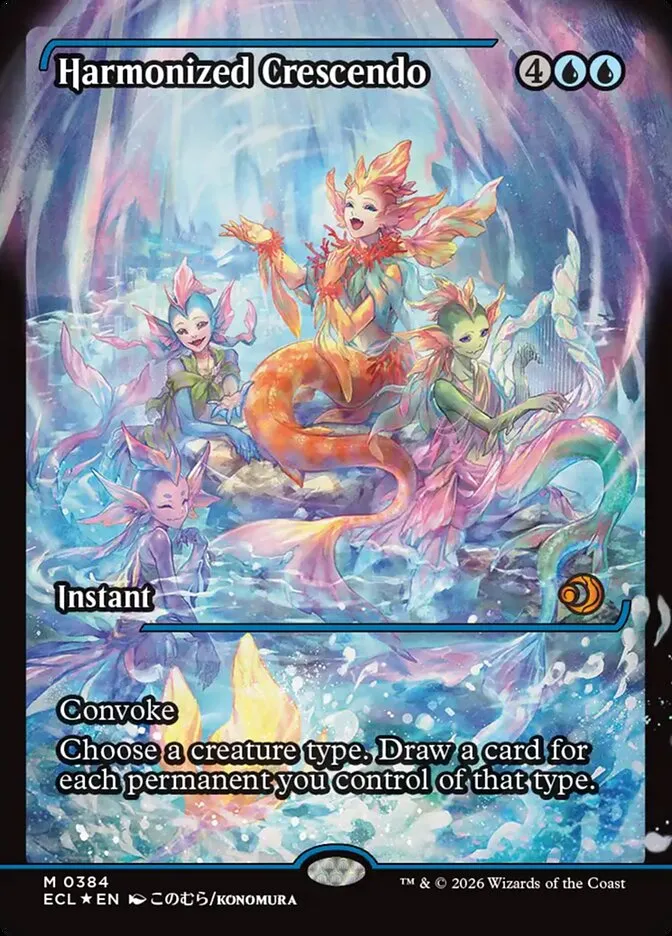 2026 Lorwyn Eclipsed Harmonized Crescendo mythic #384 mythic card image