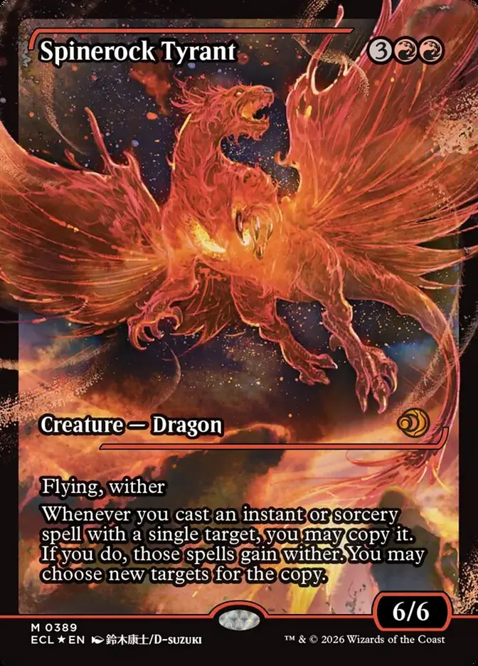 2026 Lorwyn Eclipsed Spinerock Tyrant [Showcase] mythic #389 mythic card image