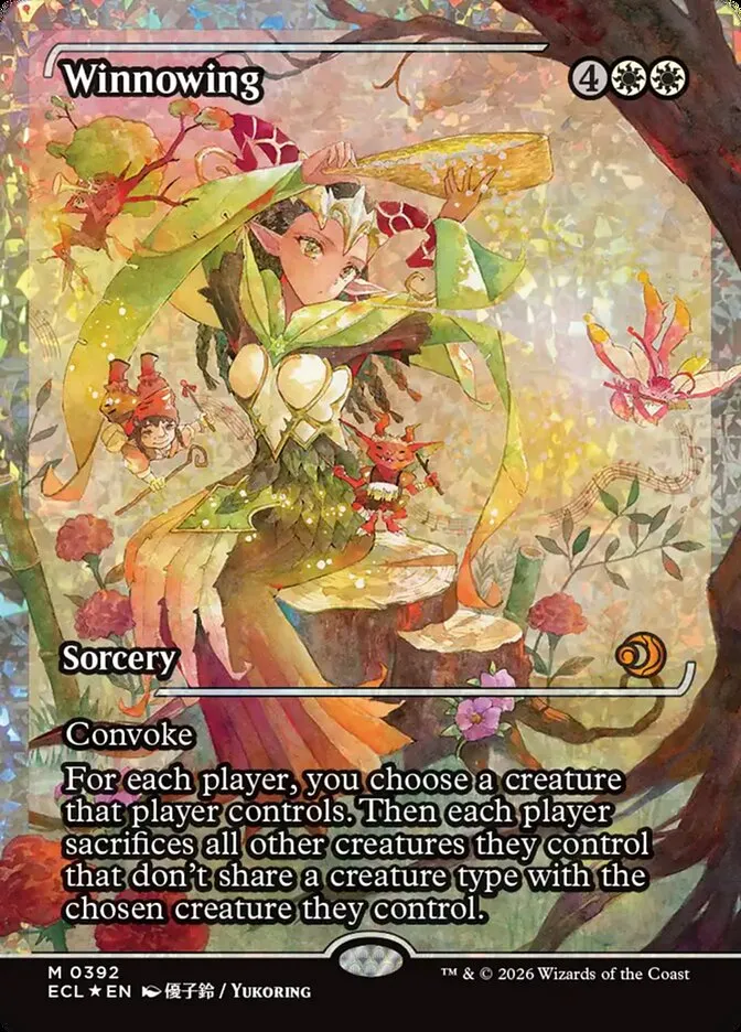 2026 Lorwyn Eclipsed Winnowing [Showcase] mythic #392 mythic card image