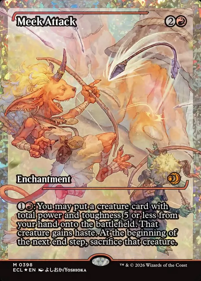 2026 Lorwyn Eclipsed Meek Attack mythic #398 mythic card image