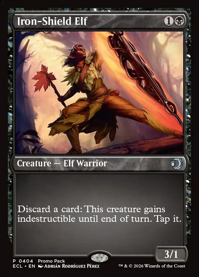 2026 Lorwyn Eclipsed Iron-Shield Elf uncommon #404 uncommon card image