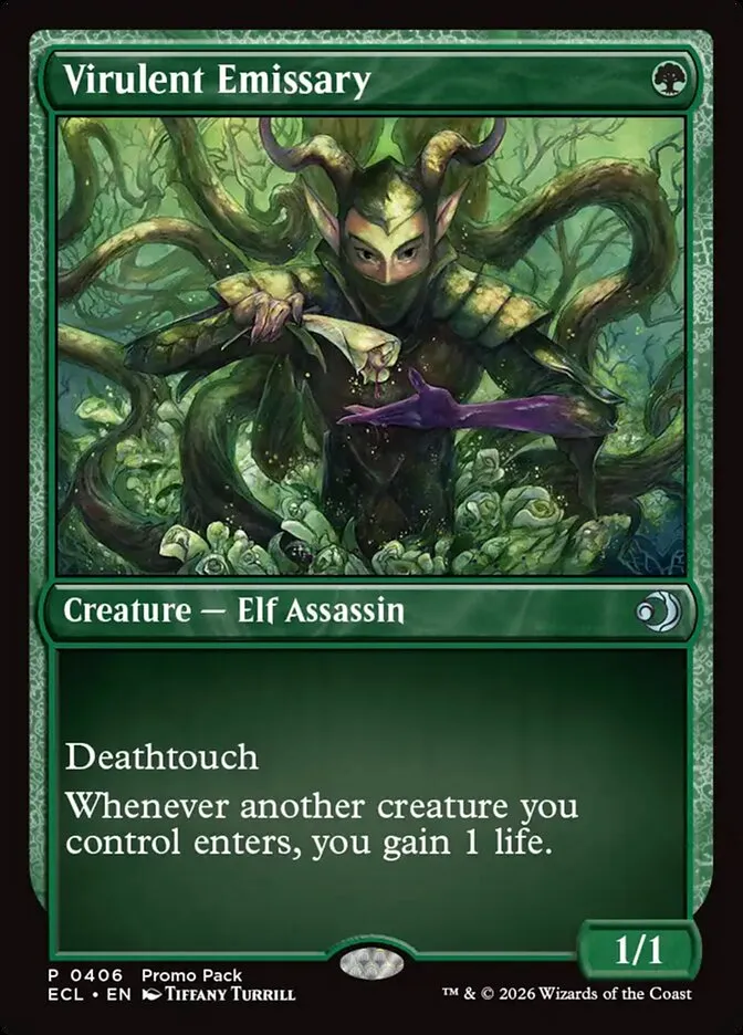 2026 Lorwyn Eclipsed Virulent Emissary uncommon #406 uncommon card image