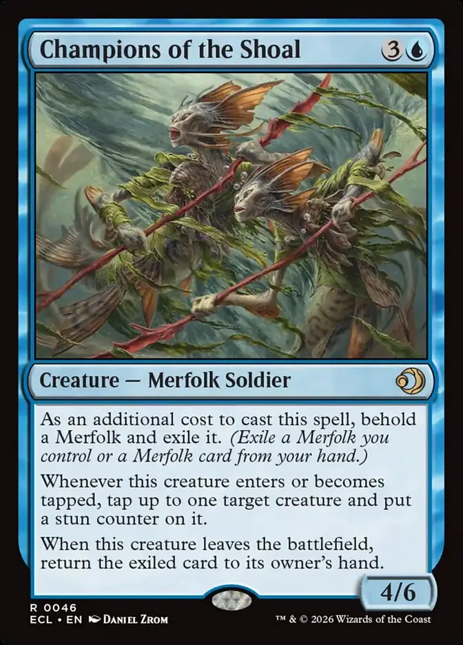 2026 Lorwyn Eclipsed Champions of the Shoal [Foil] rare #46 rare card image