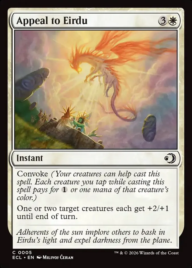2026 Lorwyn Eclipsed Appeal to Eirdu common #5 common card image