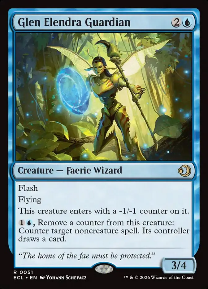 2026 Lorwyn Eclipsed Glen Elendra Guardian [Foil] rare #51 rare card image