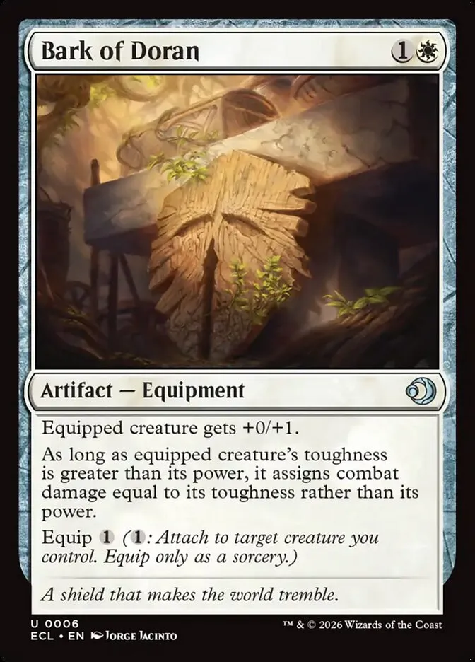 2026 Lorwyn Eclipsed Bark of Doran [Foil] uncommon #6 uncommon card image