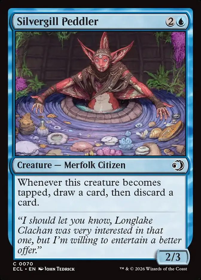 2026 Lorwyn Eclipsed Silvergill Peddler [Foil] common #70 common card image