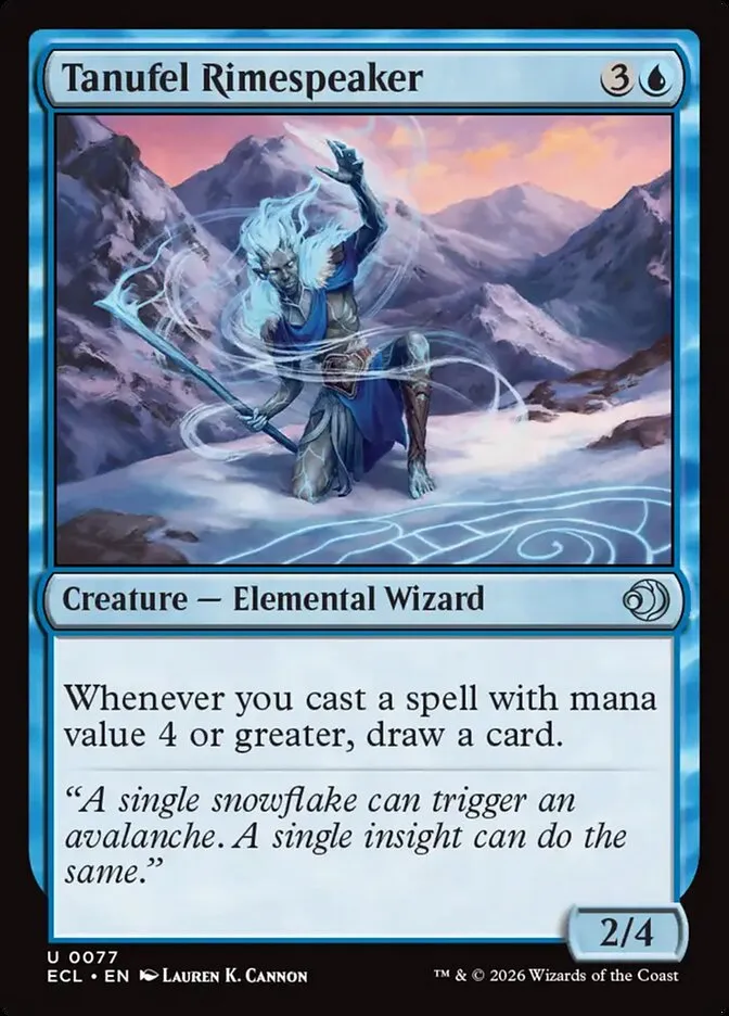 2026 Lorwyn Eclipsed Tanufel Rimespeaker [Foil] uncommon #77 uncommon card image
