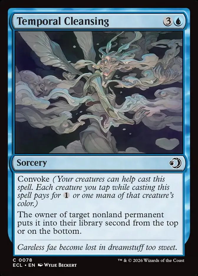 2026 Lorwyn Eclipsed Temporal Cleansing [Foil] common #78 common card image