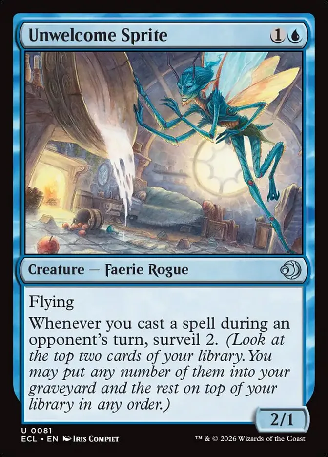 2026 Lorwyn Eclipsed Unwelcome Sprite [Foil] uncommon #81 uncommon card image