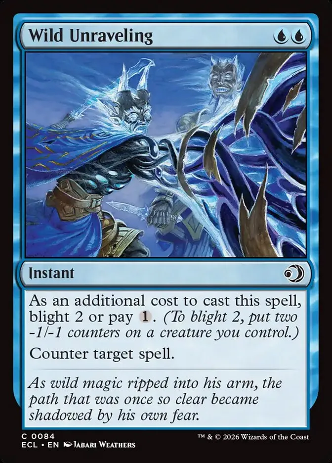 2026 Lorwyn Eclipsed Wild Unraveling [Foil] common #84 common card image