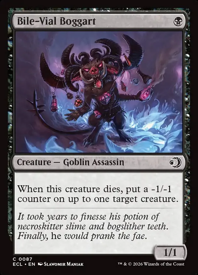 2026 Lorwyn Eclipsed Bile-Vial Boggart [Foil] common #87 common card image