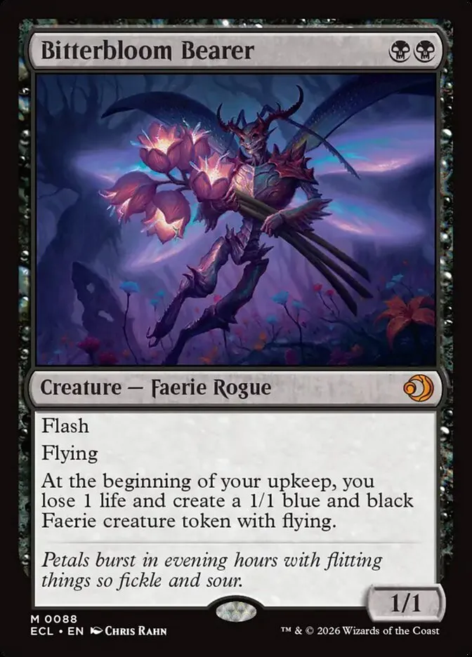 2026 Lorwyn Eclipsed Bitterbloom Bearer mythic #88 mythic card image