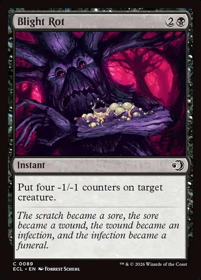 2026 Lorwyn Eclipsed Blight Rot common #89 common card image