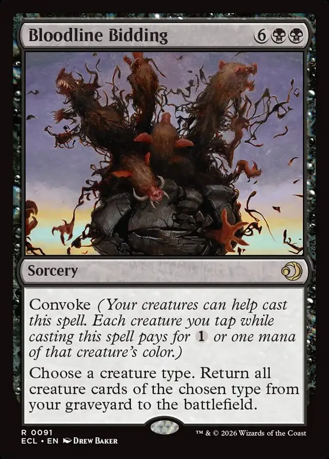 2026 Lorwyn Eclipsed Bloodline Bidding [Foil] rare #91 rare card image