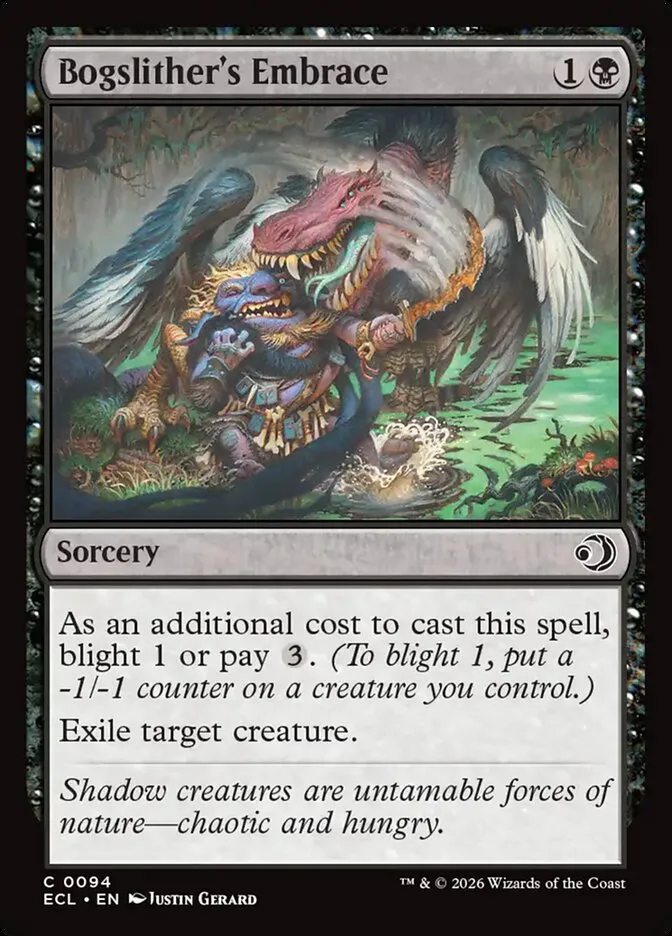 2026 Lorwyn Eclipsed Bogslither's Embrace common #94 common card image