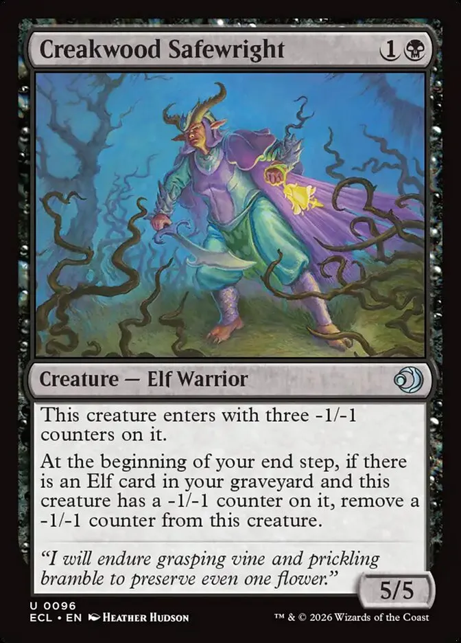 2026 Lorwyn Eclipsed Creakwood Safewright [Foil] uncommon #96 uncommon card image