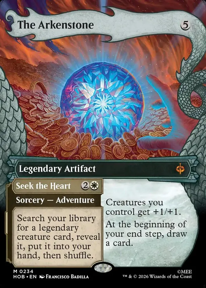 2026 The Hobbit The Arkenstone // Seek the Heart mythic #234 mythic card image