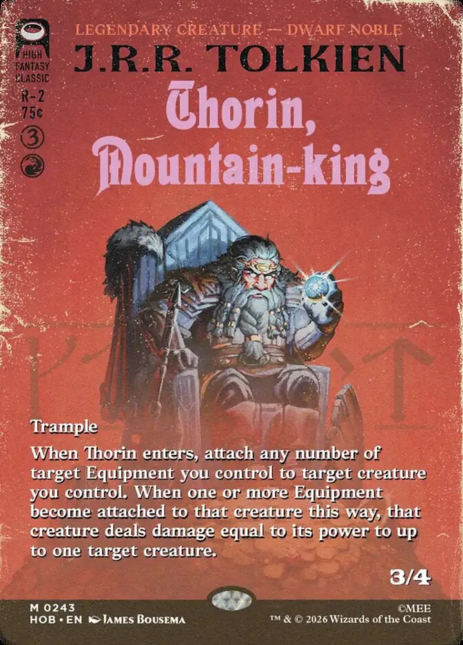 2026 The Hobbit Thorin, Mountain-king mythic #243 mythic card image
