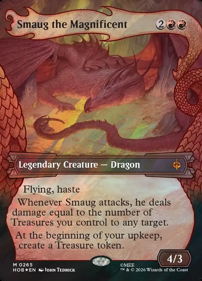 2026 The Hobbit Smaug the Magnificent mythic #265 mythic card image