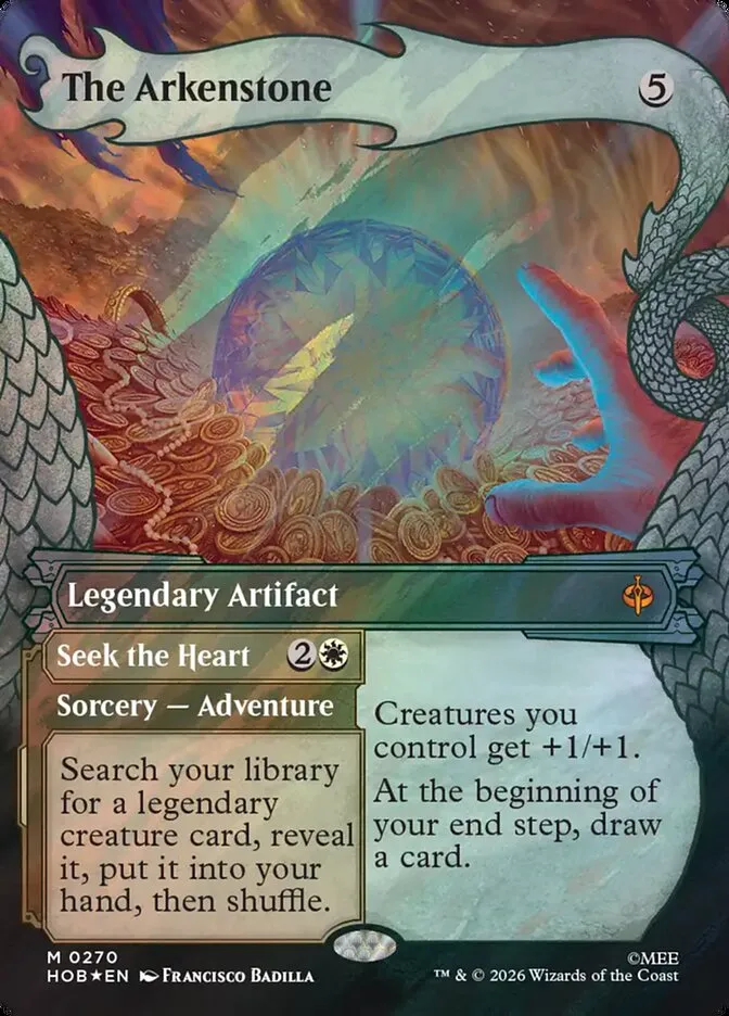 2026 The Hobbit The Arkenstone // Seek the Heart mythic #270 mythic card image