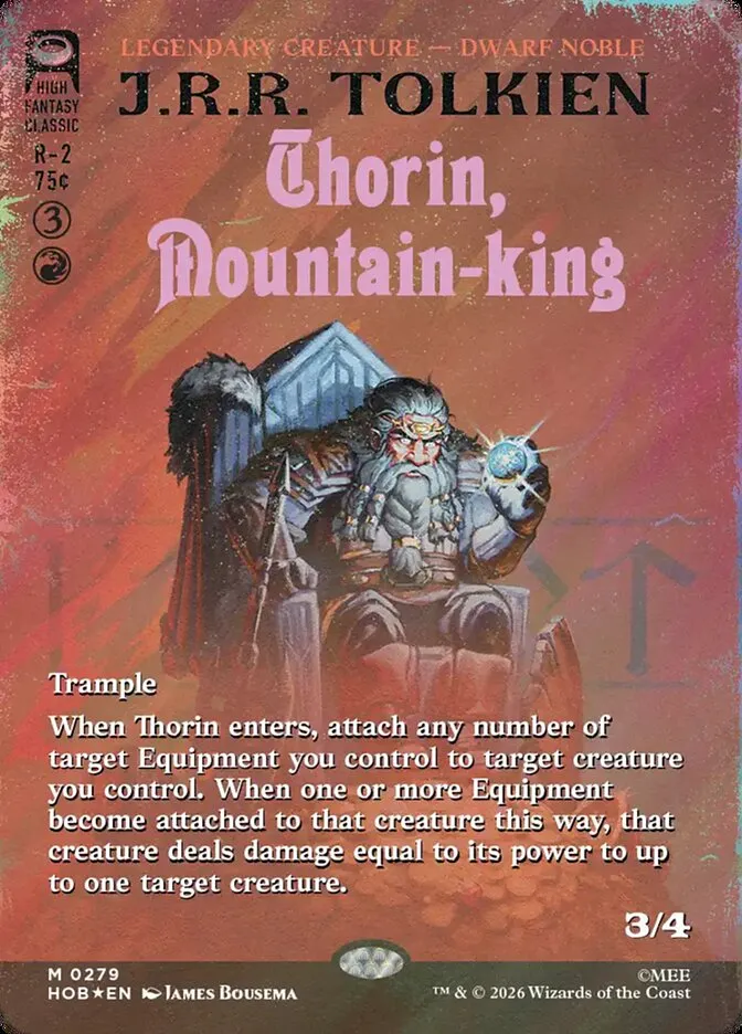 2026 The Hobbit Thorin, Mountain-king mythic #279 mythic card image
