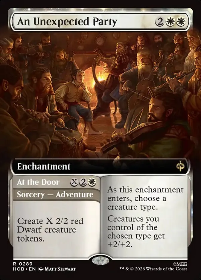 2026 The Hobbit An Unexpected Party // At the Door rare #289 rare card image