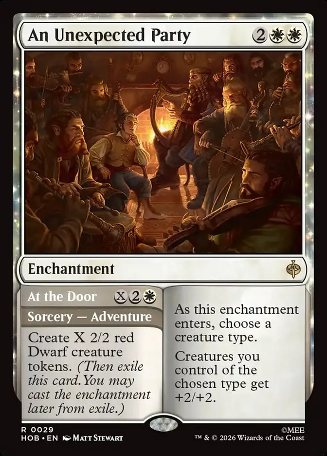 2026 The Hobbit An Unexpected Party // At the Door rare #29 rare card image