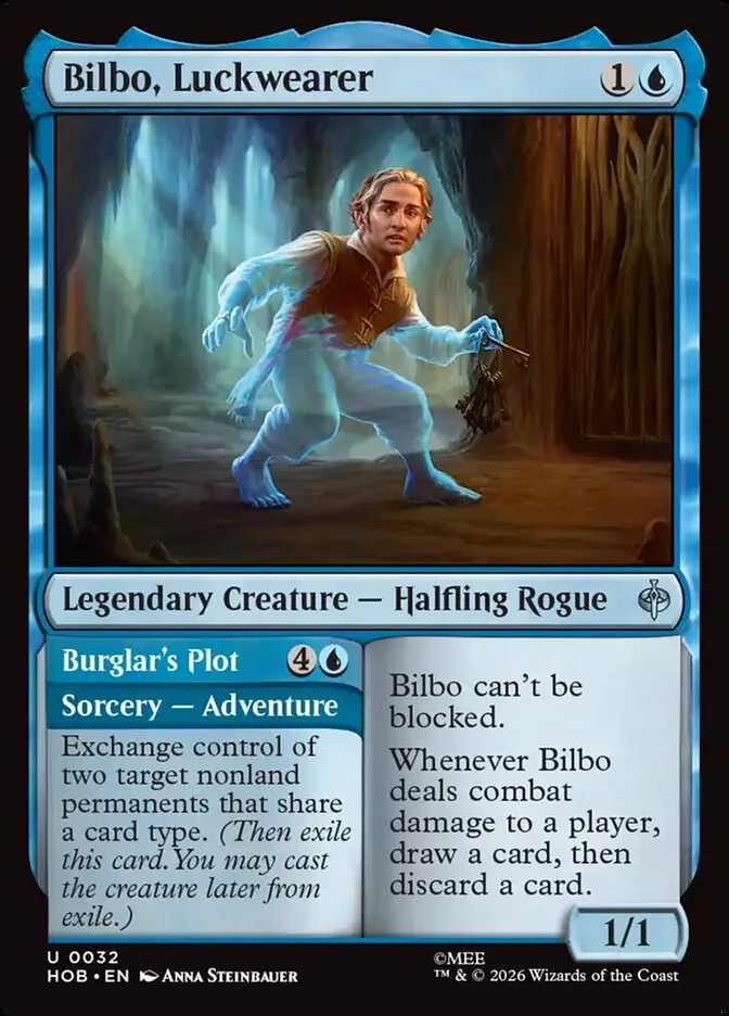 2026 The Hobbit Bilbo, Luckwearer // Burglar's Plot uncommon #32 uncommon card image