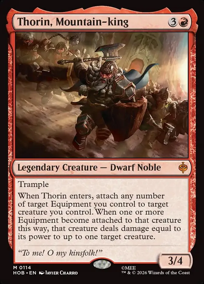 2026 The Hobbit Thorin, Mountain-king mythic #114 mythic card image