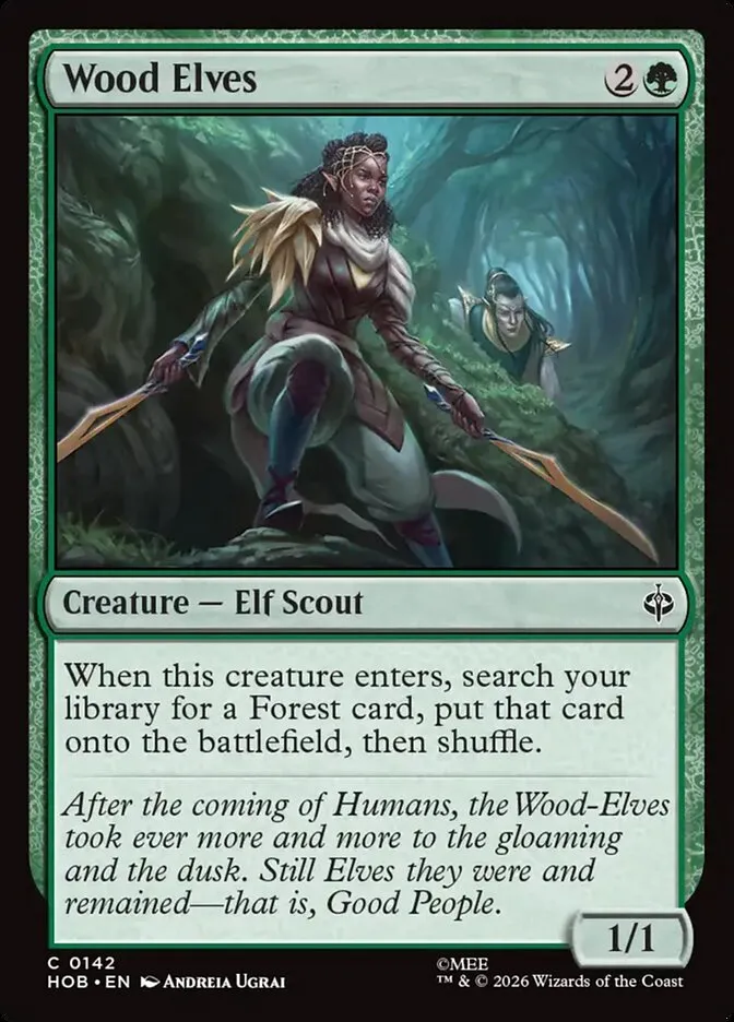 2026 The Hobbit Wood Elves common #142 common card image