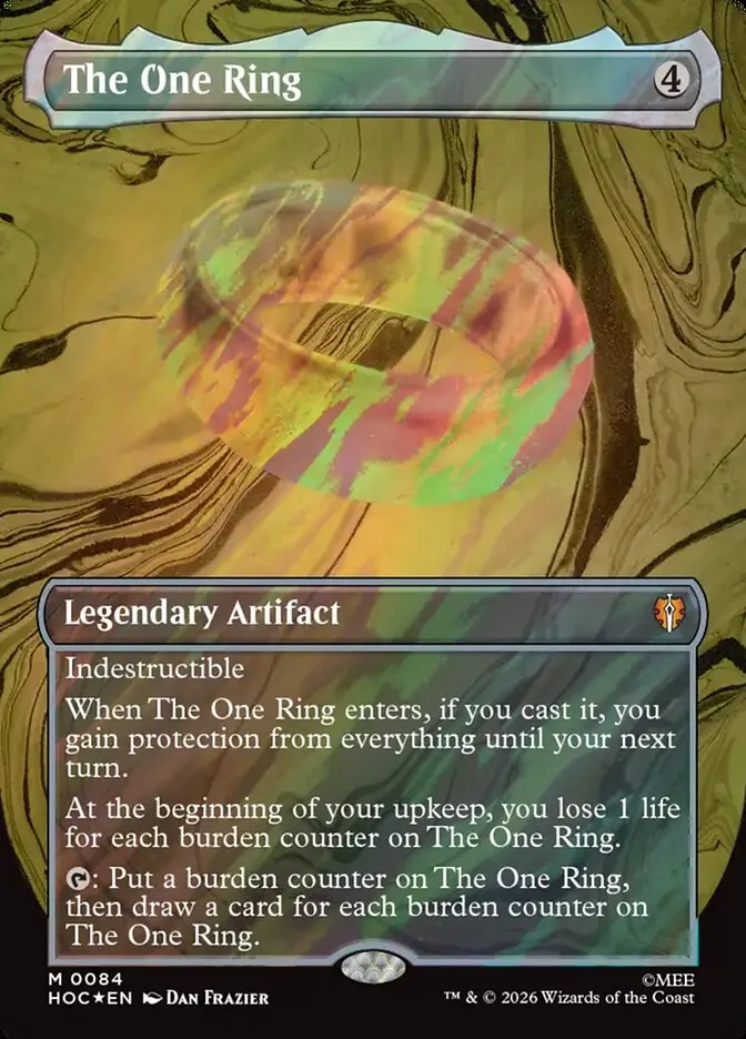 2026 The Hobbit Commander The One Ring #84 mythic card image