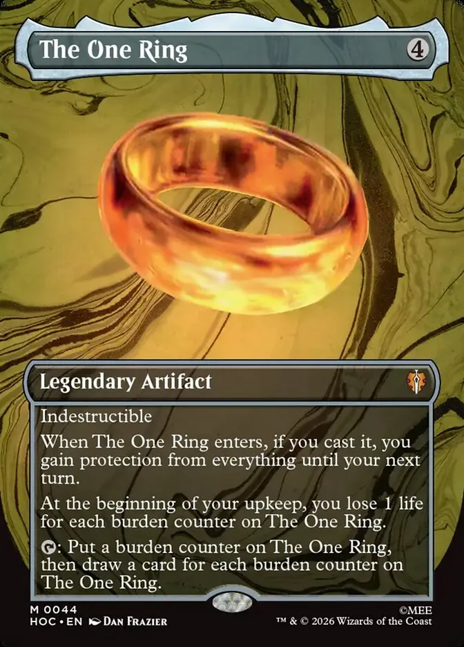 2026 The Hobbit Commander The One Ring #44 mythic card image