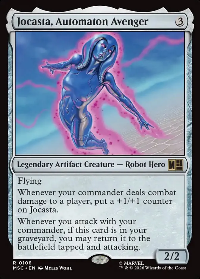 2026 Marvel Super Heroes Commander Jocasta, Automaton Avenger rare #108 rare card image