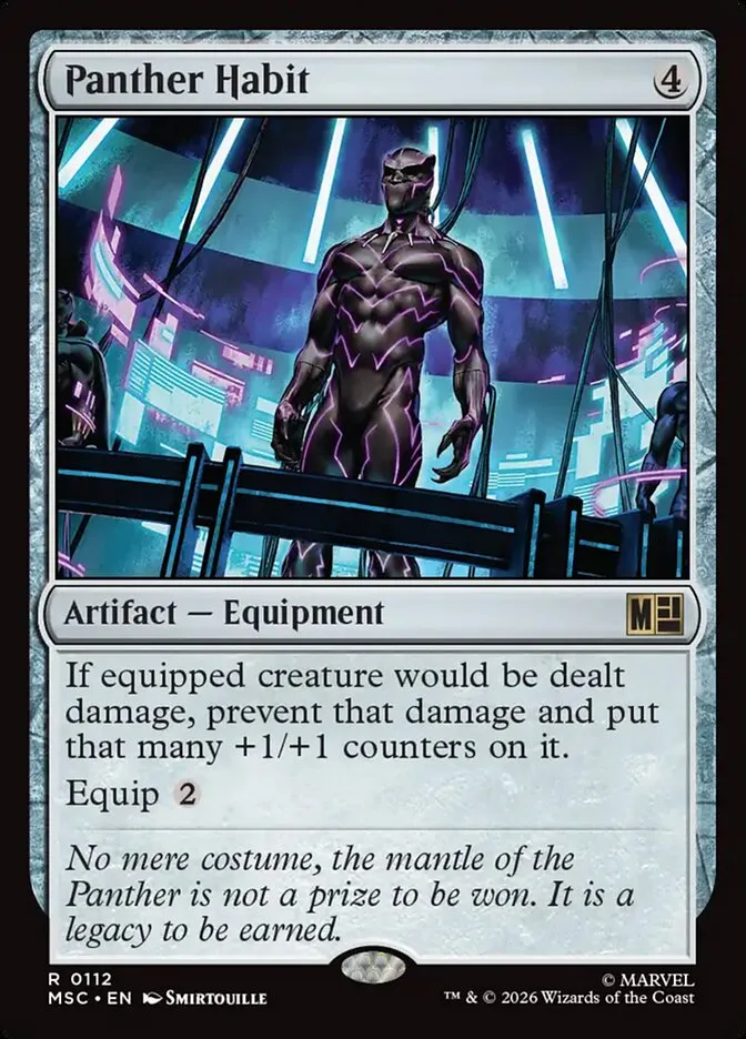 2026 Marvel Super Heroes Commander Panther Habit rare #112 rare card image