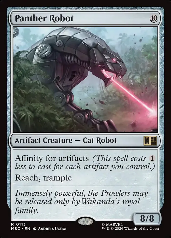 2026 Marvel Super Heroes Commander Panther Robot rare #113 rare card image