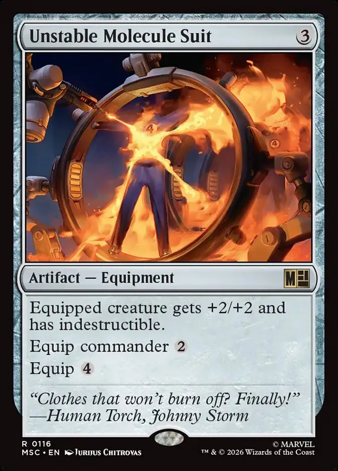 2026 Marvel Super Heroes Commander Unstable Molecule Suit rare #116 rare card image