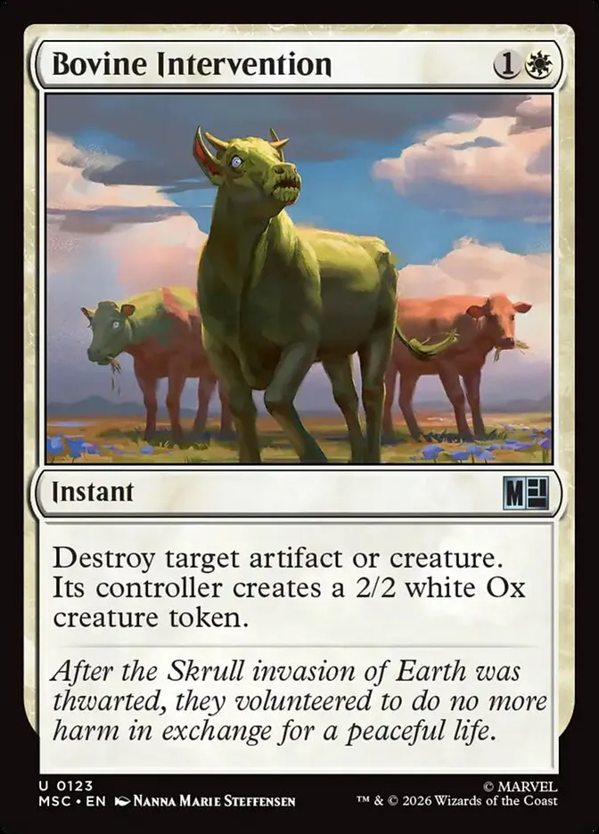 2026 Marvel Super Heroes Commander Bovine Intervention uncommon #123 uncommon card image