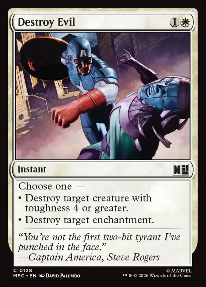 2026 Marvel Super Heroes Commander Destroy Evil common #128 common card image