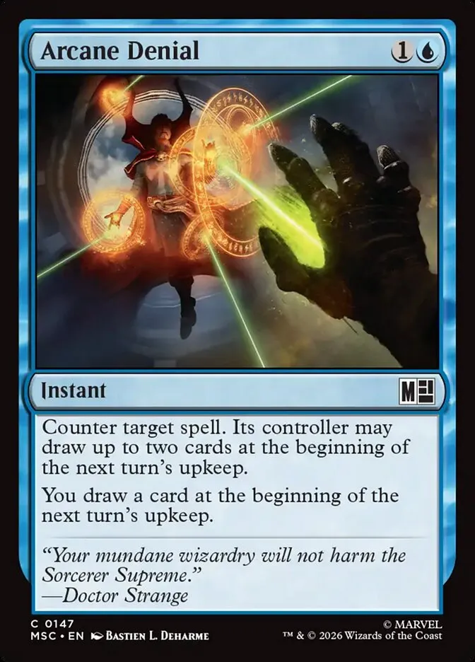 2026 Marvel Super Heroes Commander Arcane Denial common #147 common card image
